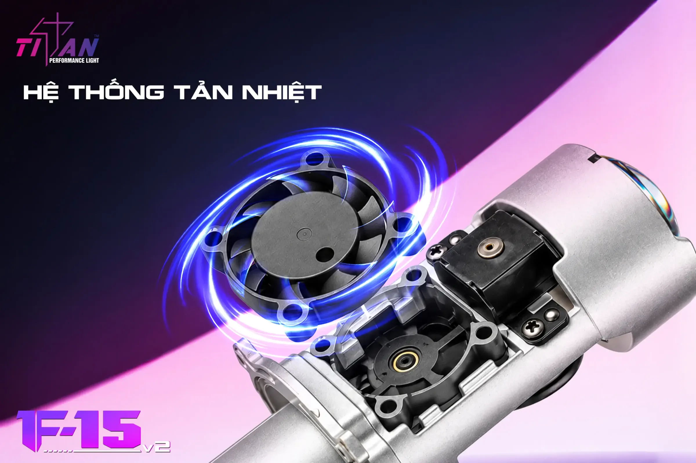 Hệ thống tản nhiệt quạt và body nhôm F-15 V2