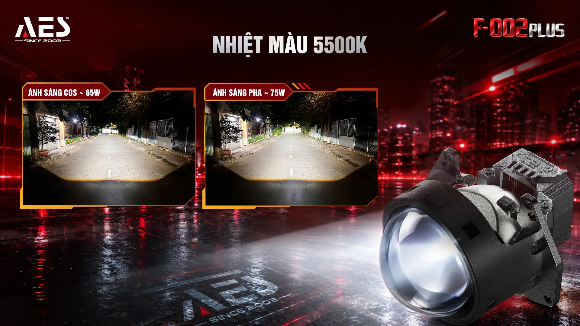 Ảnh minh họa Cos Pha và nhiệt màu 5500K