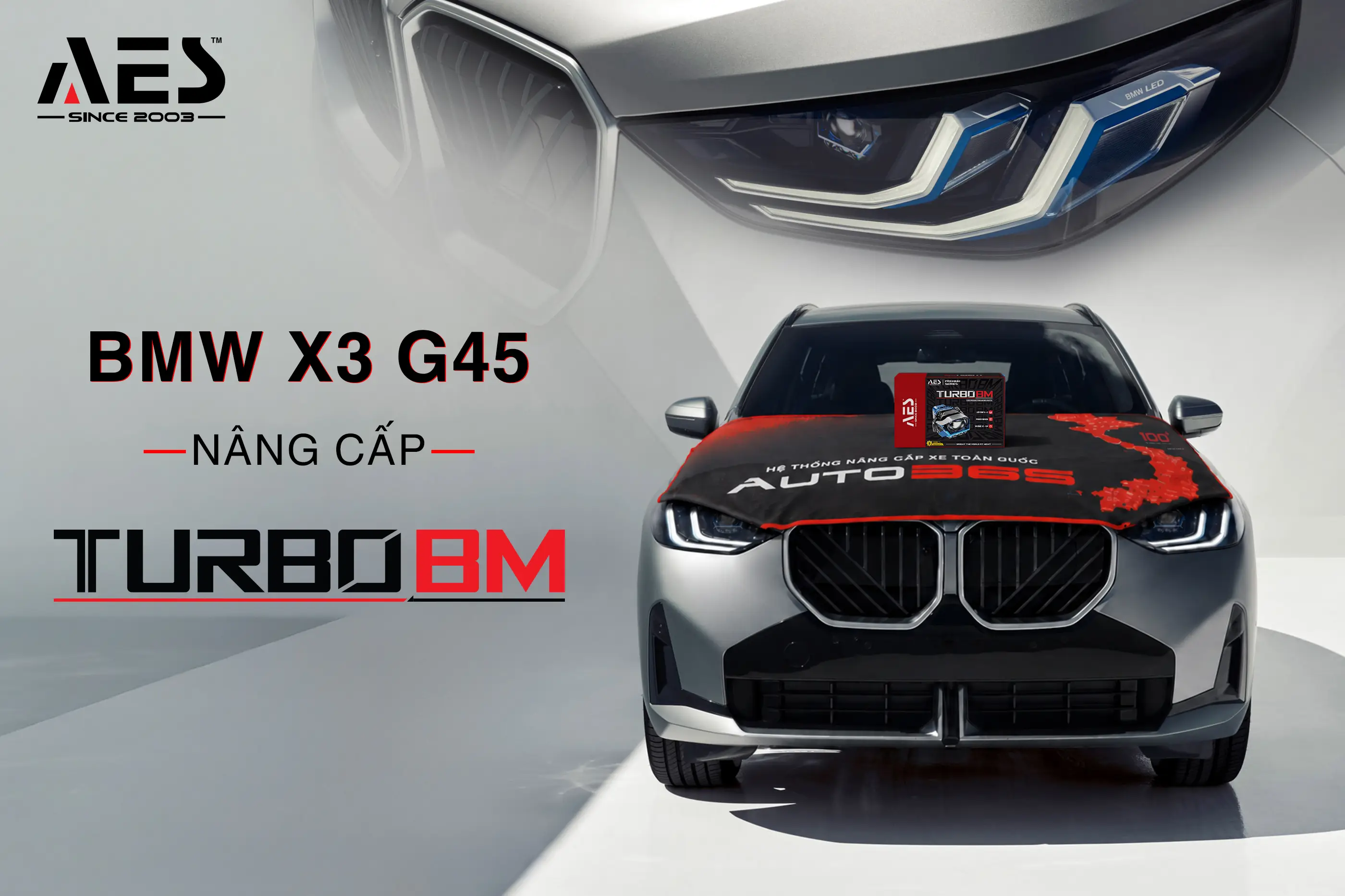 BMW X3 G45 lắp AES Turbo BM tại Auto365