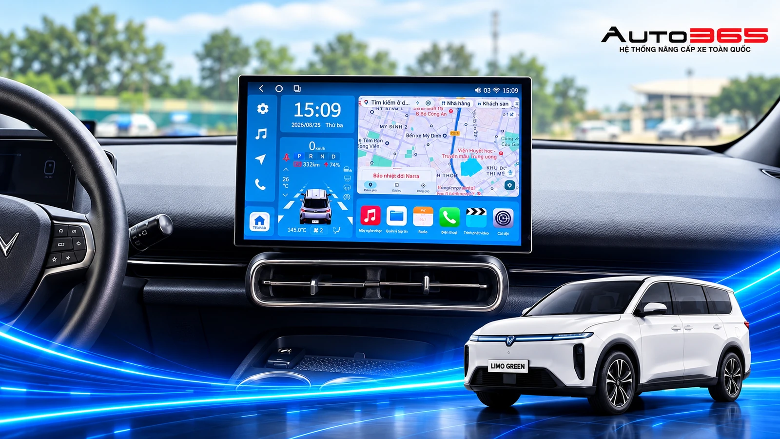 Giao diện Android trên màn hình TexPad TX24 13 Inch Limo 360 Limited