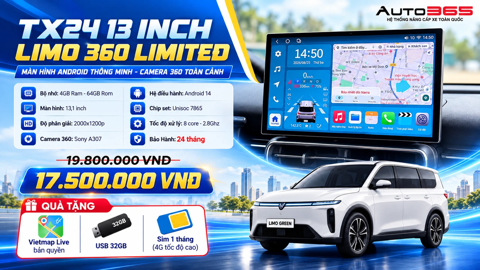 Thông số và giá TexPad TX24 13 Inch Limo 360 Limited