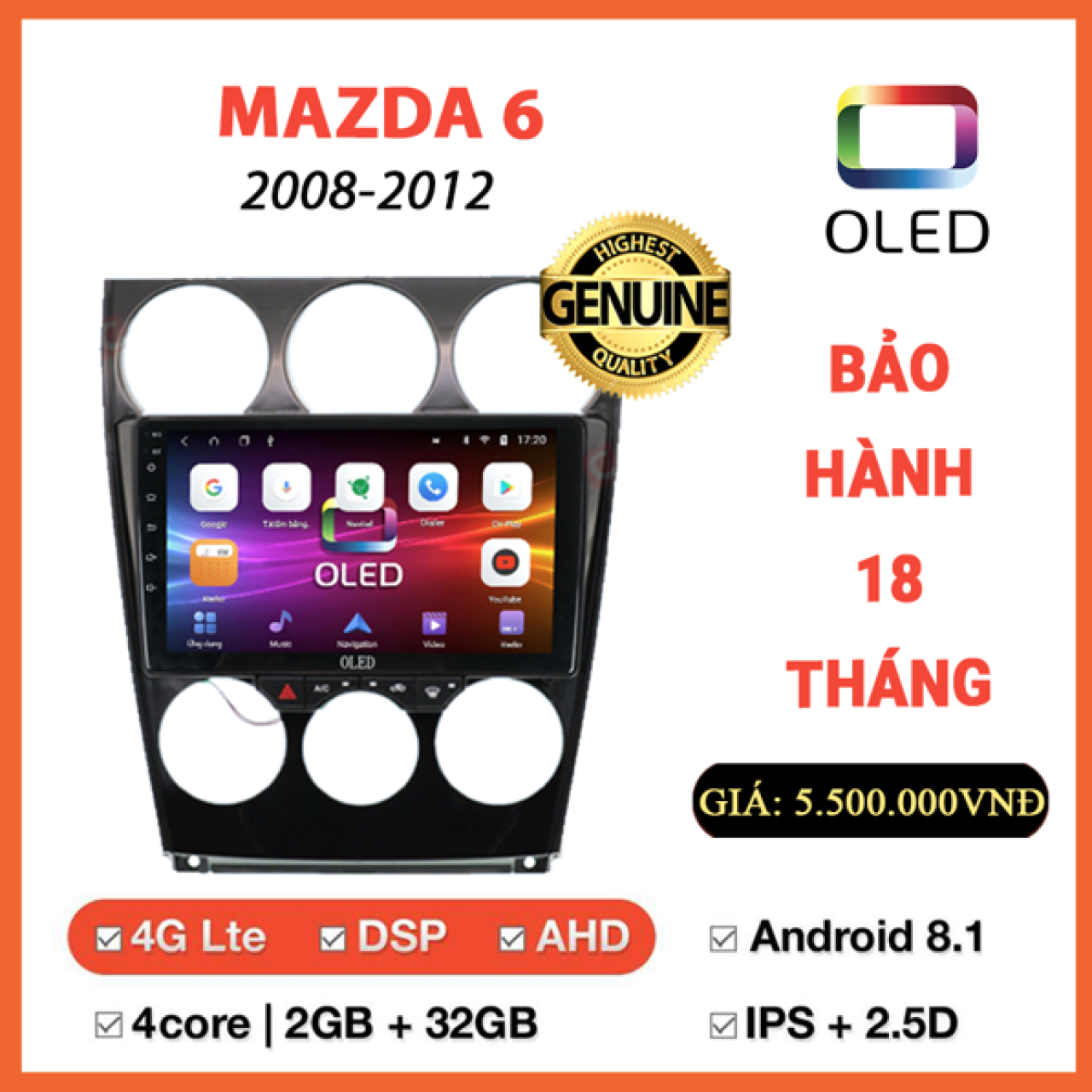Màn hình Oled Mazda 6 - Hình 1