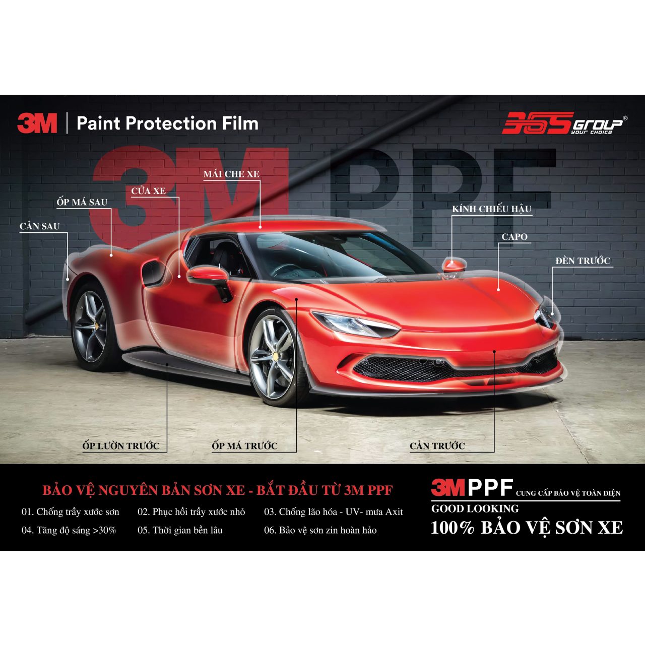 PHIM PPF 3M BẢO VỆ SƠN XE Ô TÔ - Hình 3