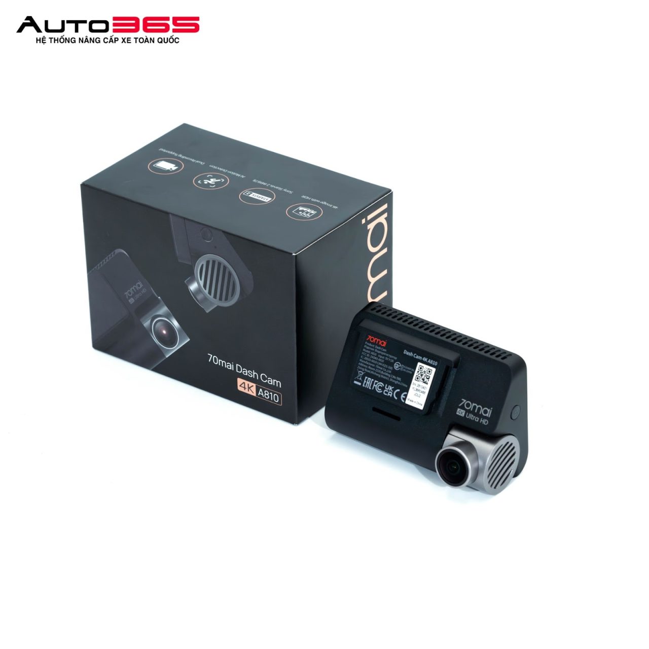 CAMERA HÀNH TRÌNH 70MAI DASH CAM A810 4K (FULL CAM TRƯỚC VÀ SAU) - Hình 3