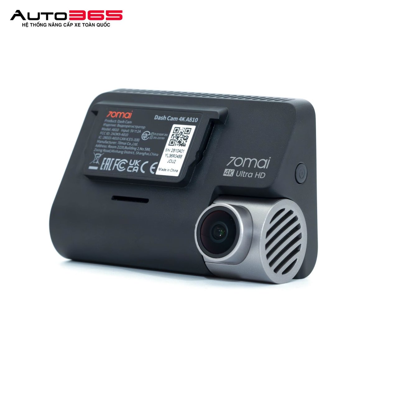 CAMERA HÀNH TRÌNH 70MAI DASH CAM A810 4K (FULL CAM TRƯỚC VÀ SAU) - Hình 5