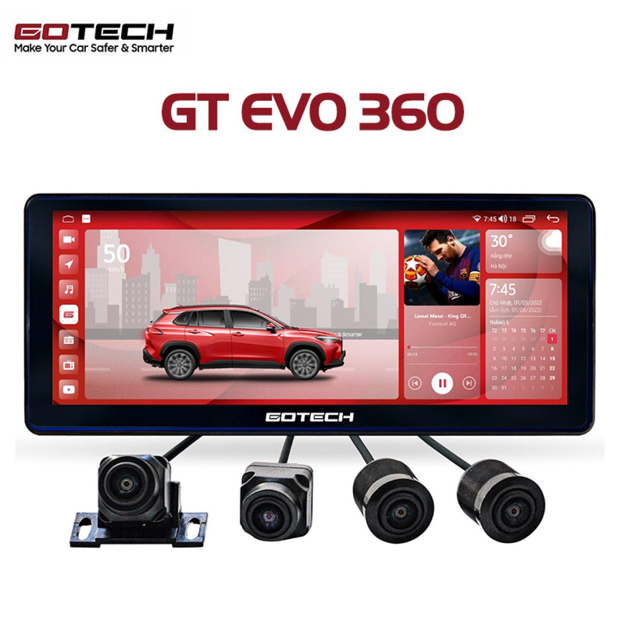 MÀN HÌNH ANDROID Ô TÔ GOTECH GT EVO 360 - Hình 1