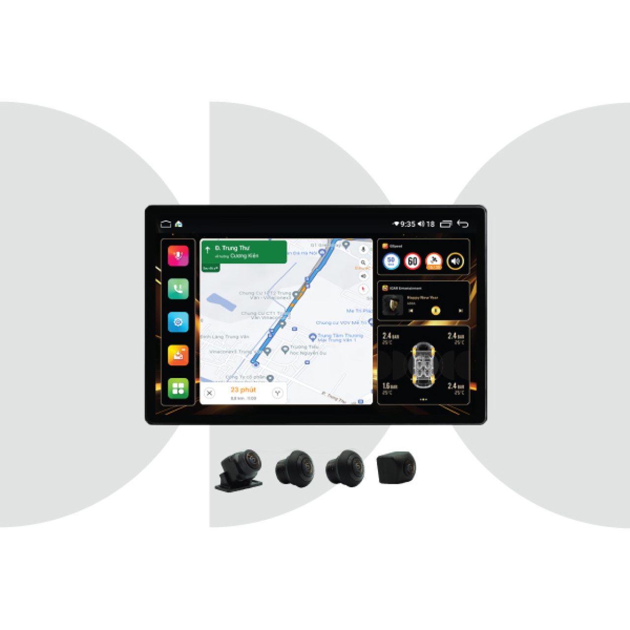 Màn hình Android liền cam 360 ICAR Elliview Q5LS 2K - Hình 1