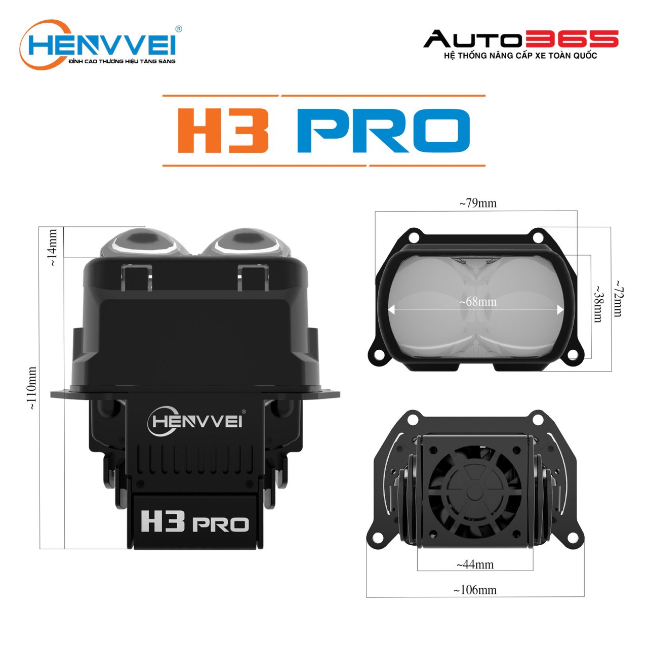 MODULE BI LED HENVVEI H3 PRO - Hình 7