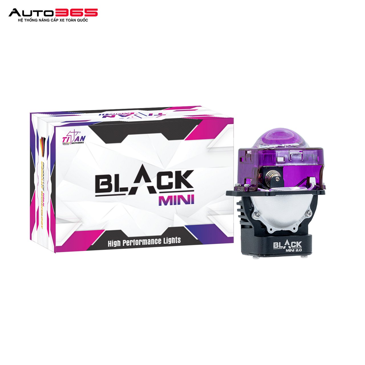 BI LED TITAN MOTO BLACK MINI 2.0 SQUARE (LẺ) - Hình 1