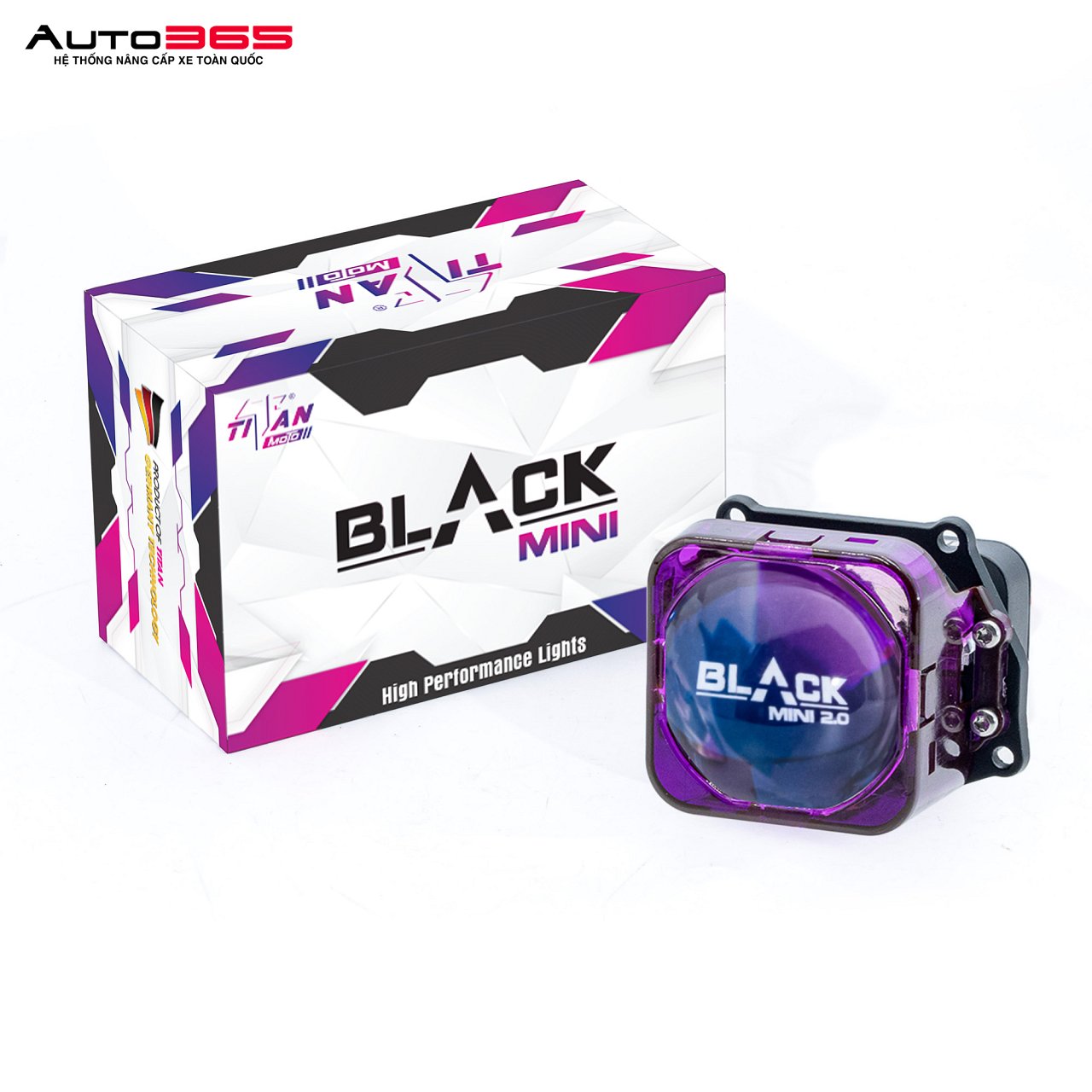 BI LED TITAN MOTO BLACK MINI 2.0 SQUARE (LẺ) - Hình 3