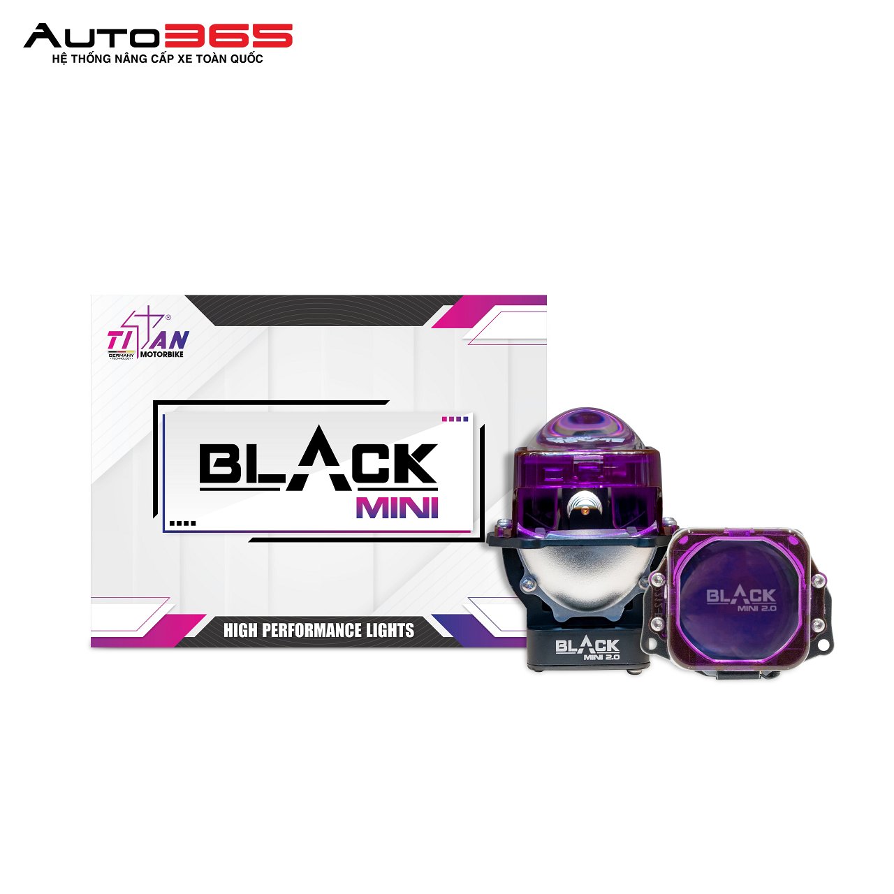 BI LED TITAN MOTO BLACK MINI 2.0 SQUARE - Hình 7