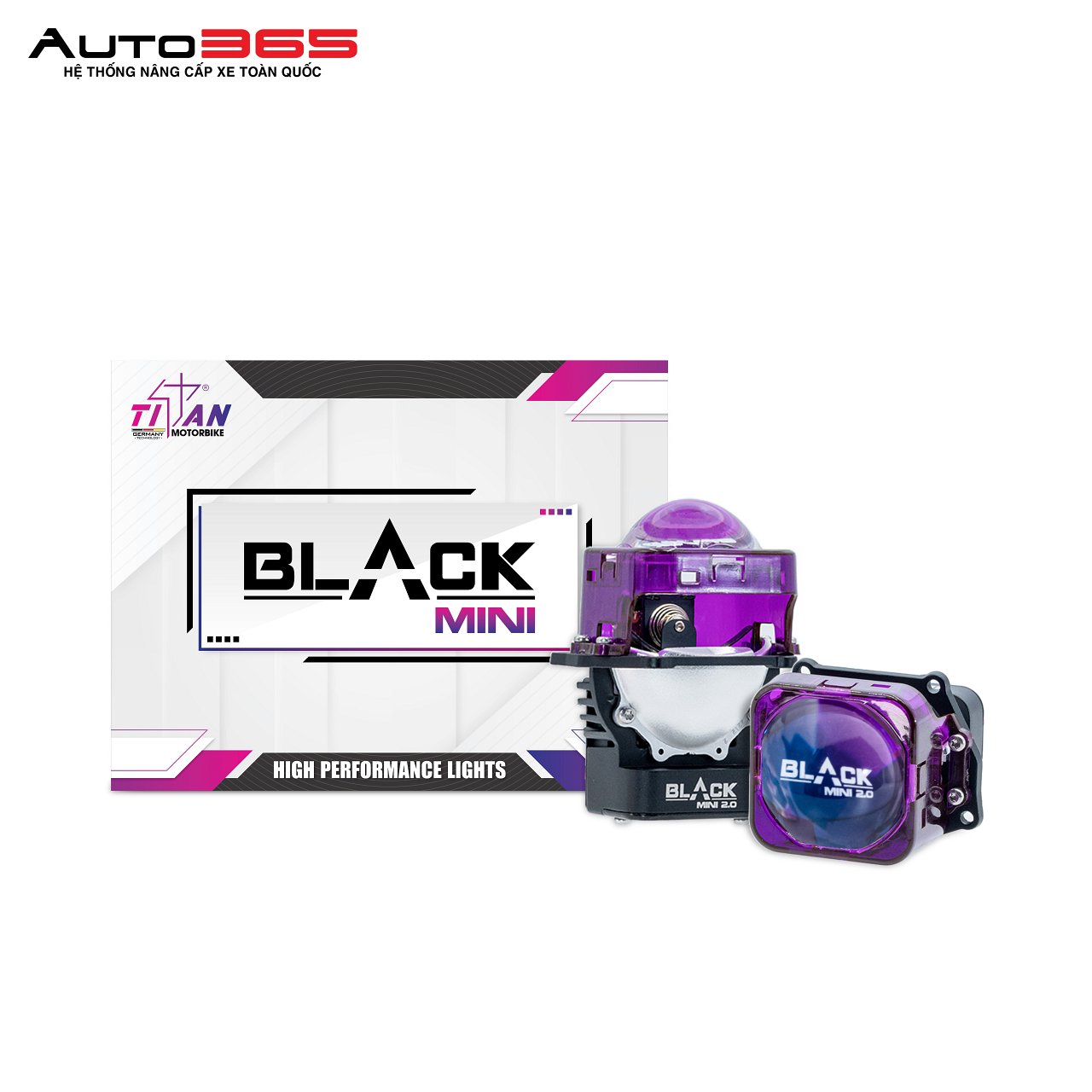 BI LED TITAN MOTO BLACK MINI 2.0 SQUARE - Hình 8