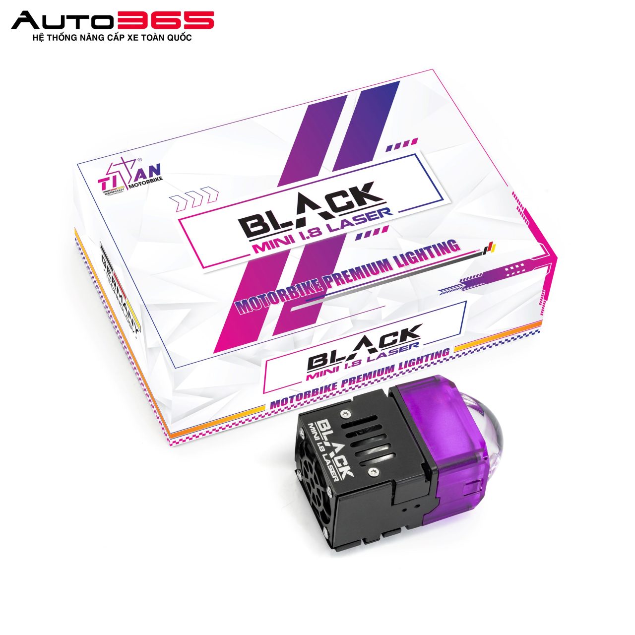 BI LASER TITAN MOTO BLACK MINI 1.8 - Hình 1