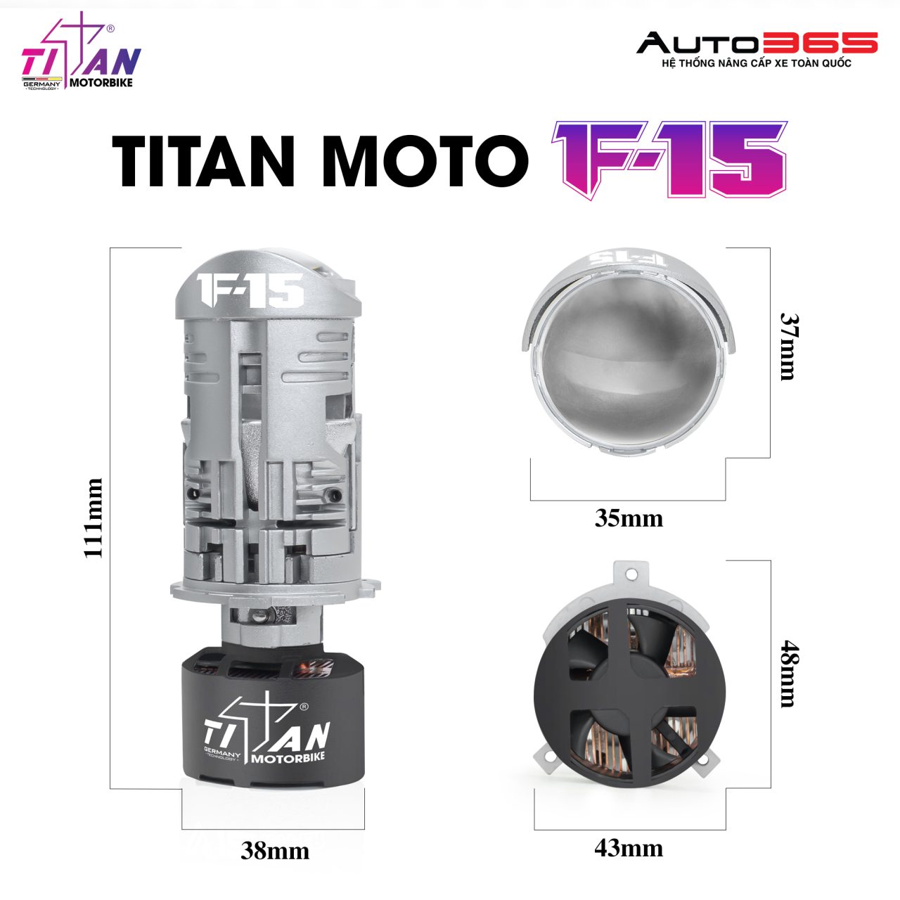 BI LED MINI TITAN MOTO F15 - Hình 7