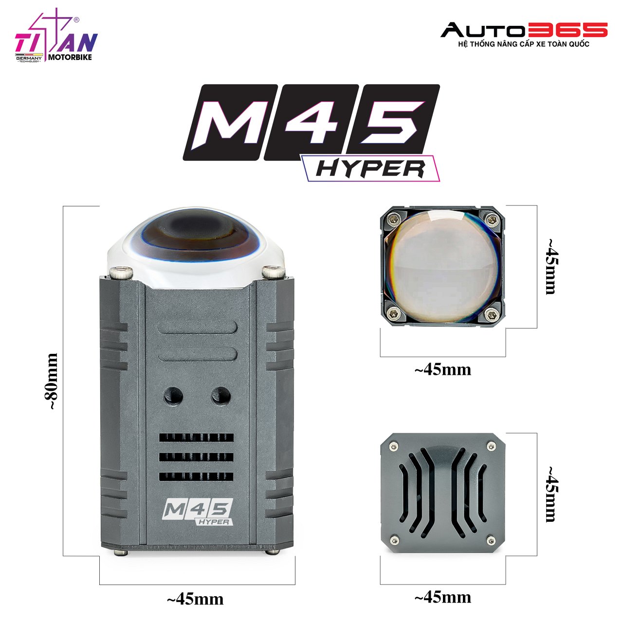 ĐÈN TRỢ SÁNG TITAN MOTO M45 HYPER - Hình 7