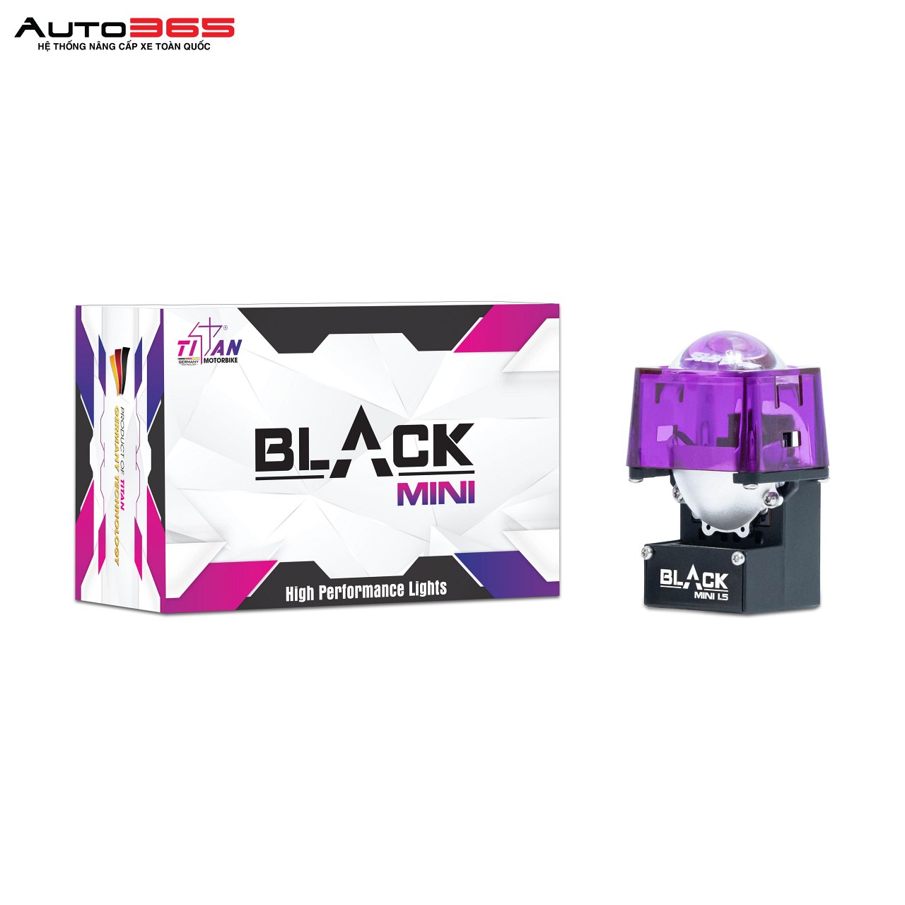 BI LED TITAN BLACK MINI 1.5 INCH - Hình 1
