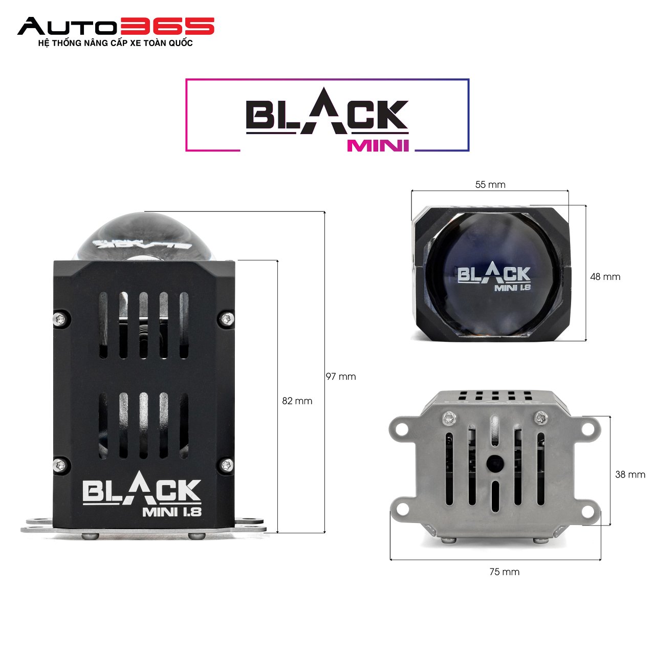 BI LED TITAN BLACK MINI 1.8 INCH - Hình 2