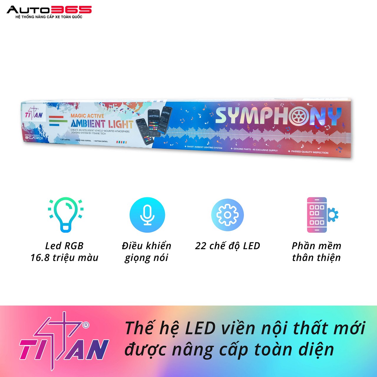 LED VIỀN NỘI THẤT TITAN ULTRA LIGHT - 18 IN 1 - Hình 1