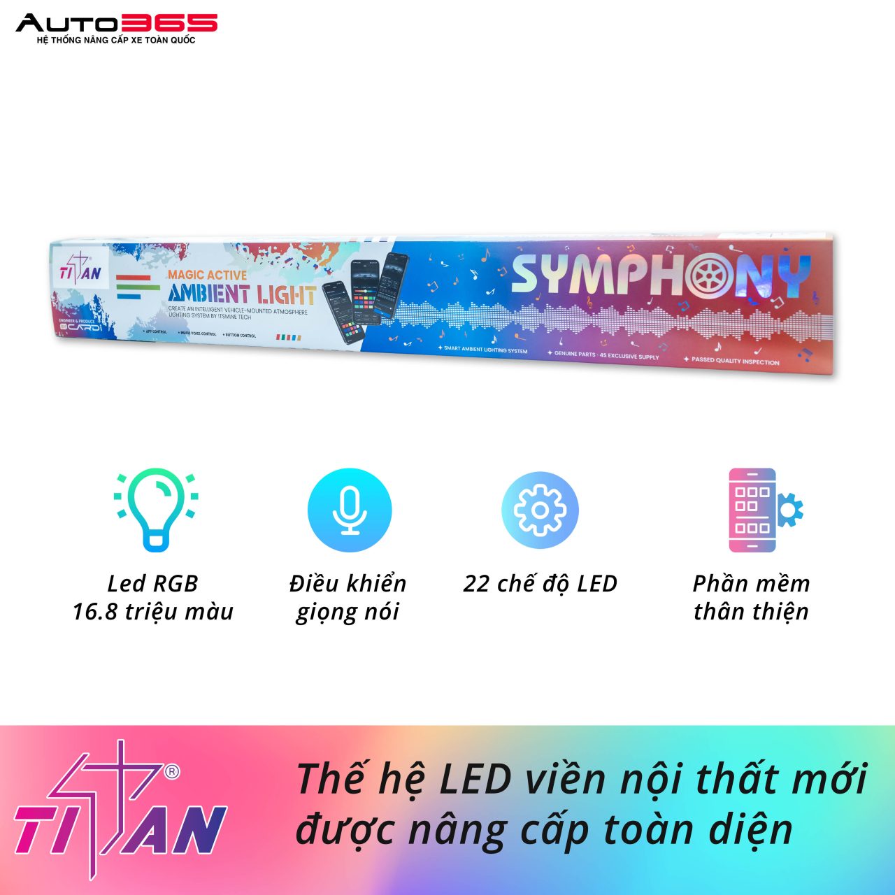 LED VIỀN NỘI THẤT TITAN ULTRA LIGHT - 22 IN 1 - Hình 1