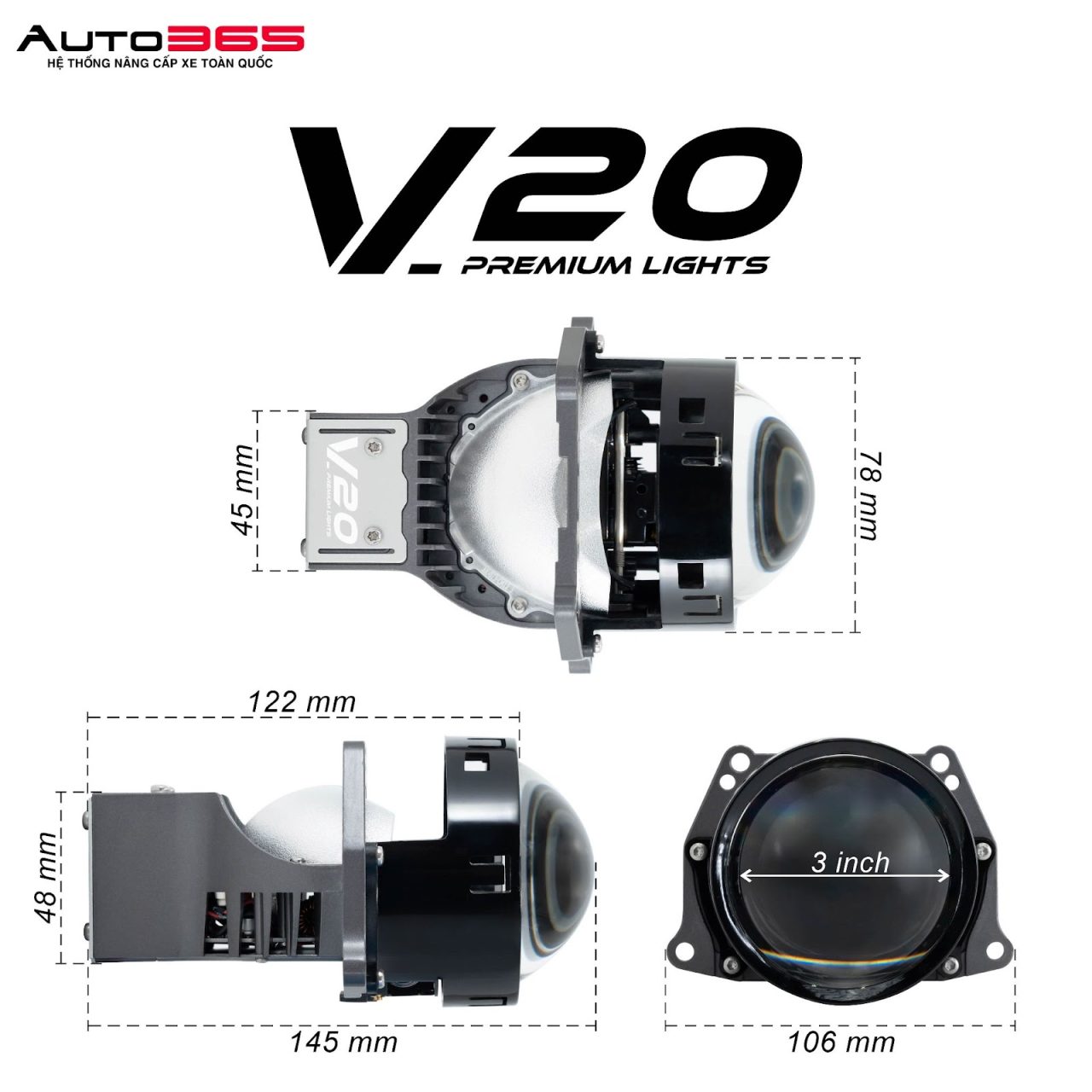 BI LED X-LIGHT V20 2023 9+1+1 (Hộp nguyên bản) - Hình 3