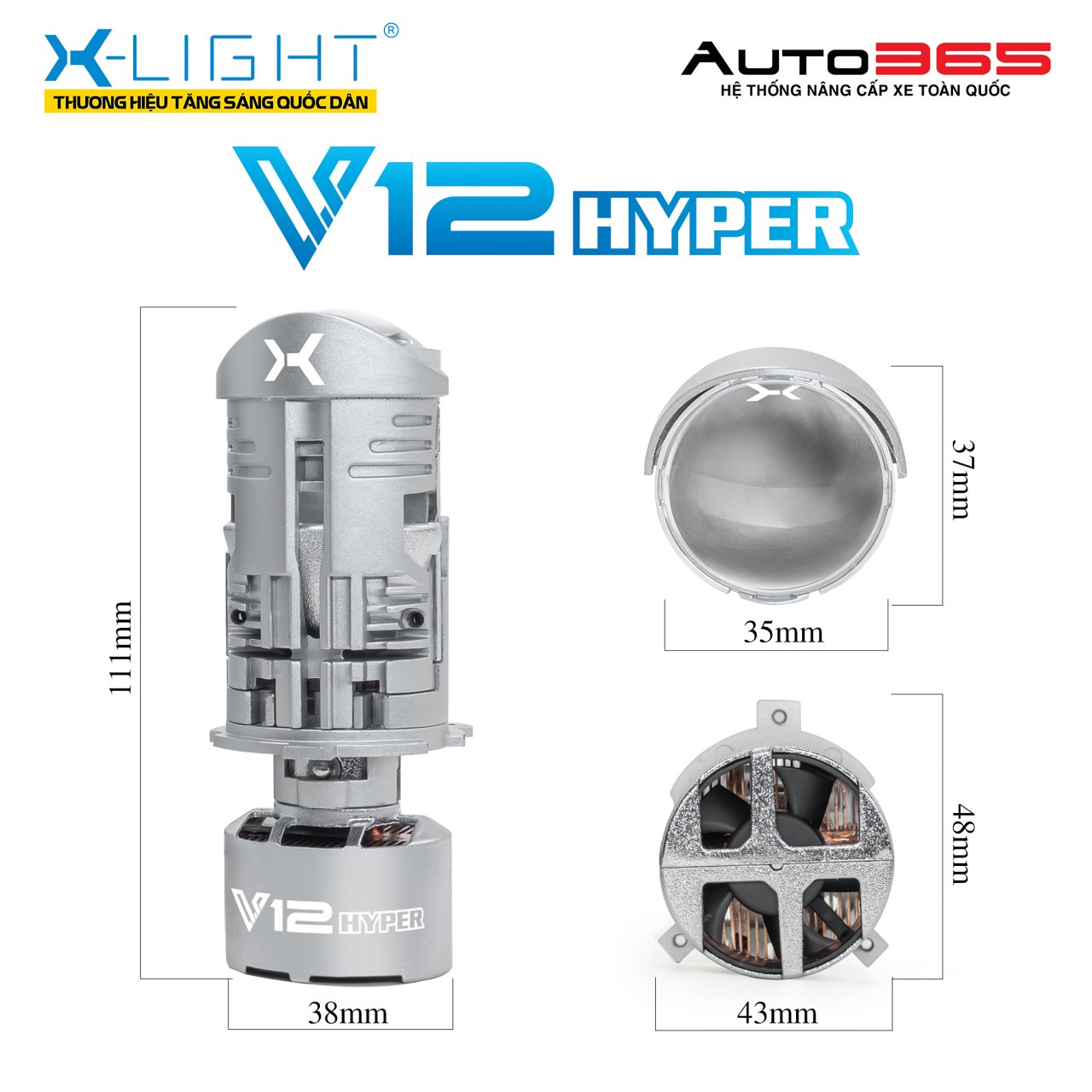 BI LED MINI X-LIGHT V12 HYPER - Hình 10