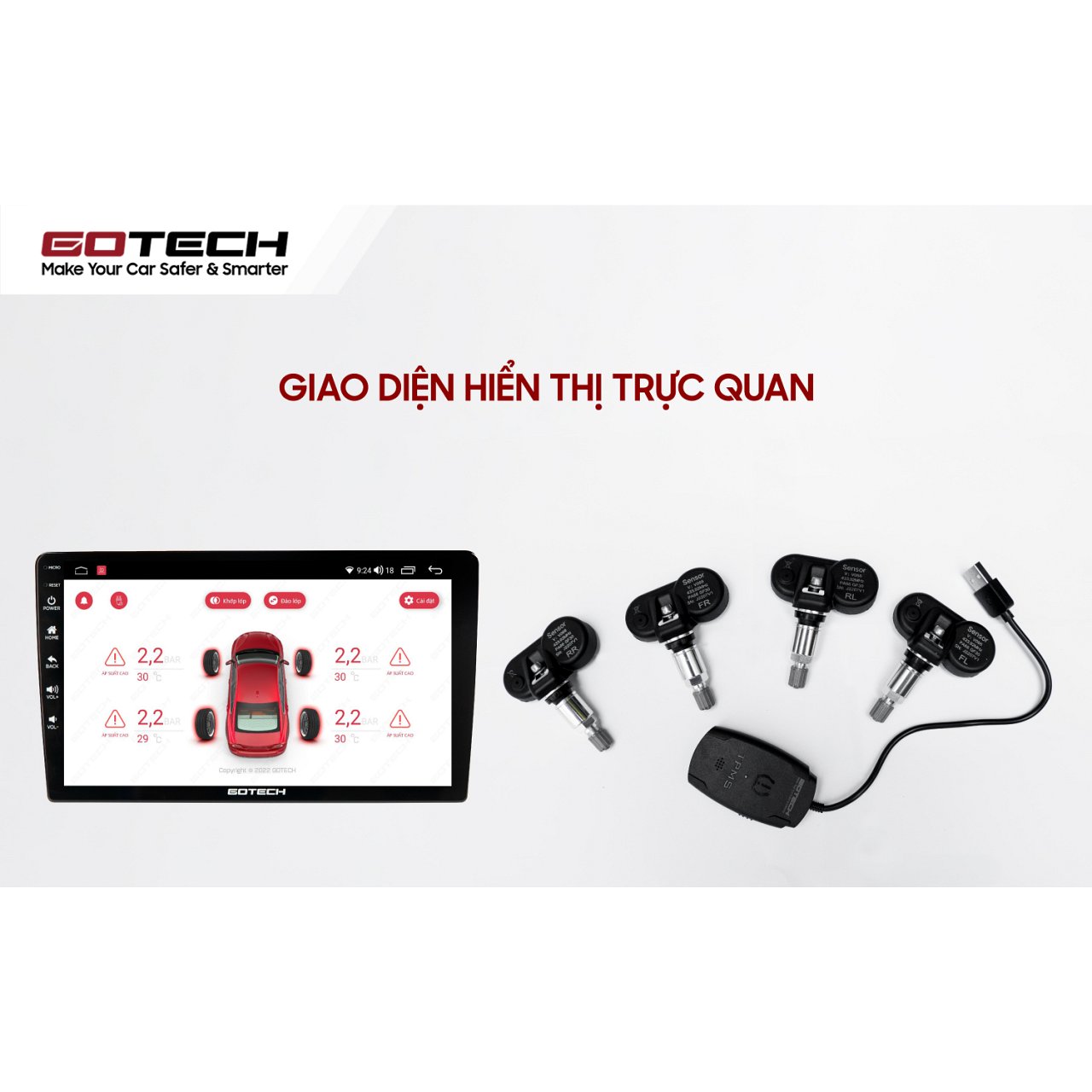 CẢM BIẾN ÁP SUẤT LỐP GOTECH GS8 - Hình 3