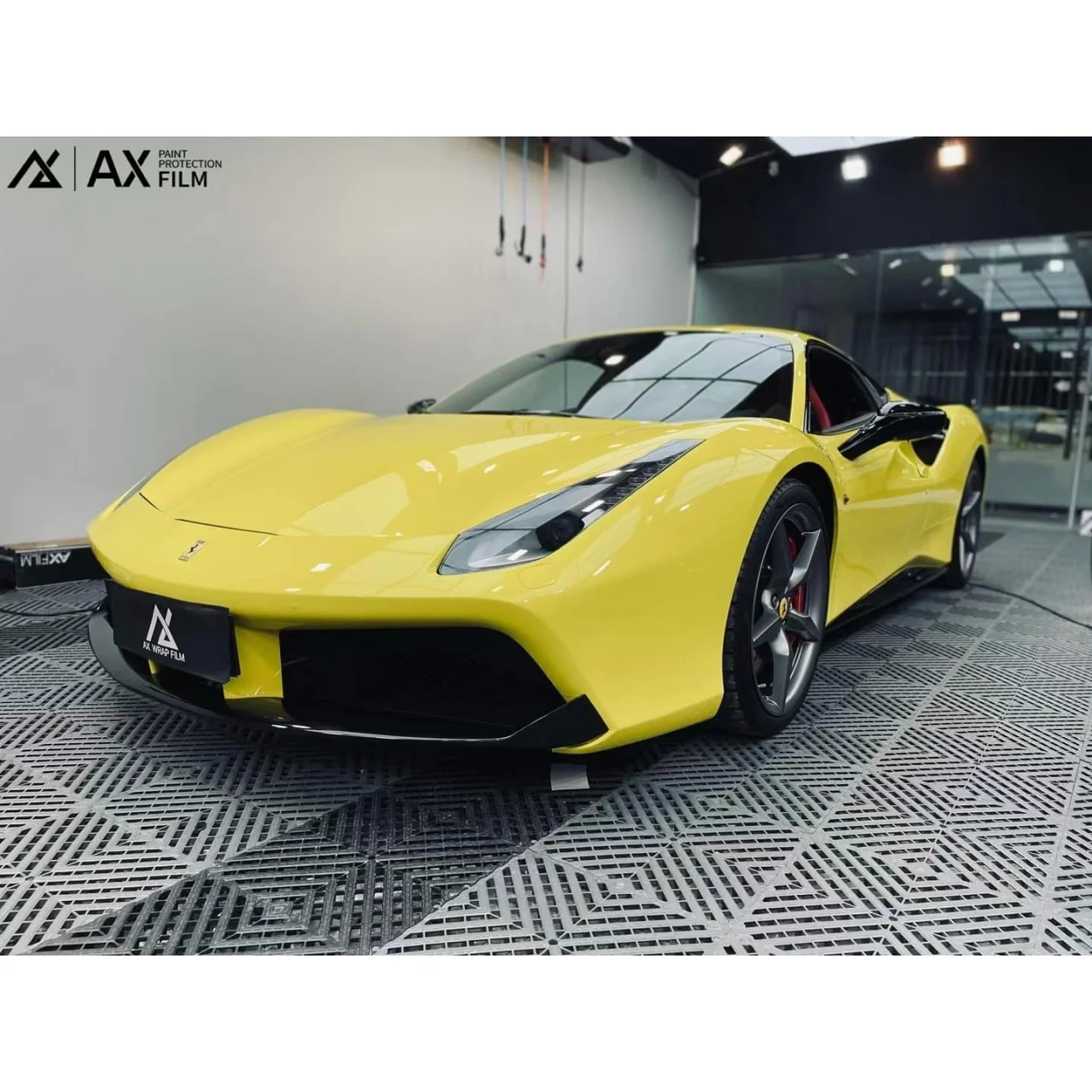 AX WRAP FILM GLOSS YELLOW – MÀU VÀNG BÓNG FERRARI 448 GTB - Hình 3