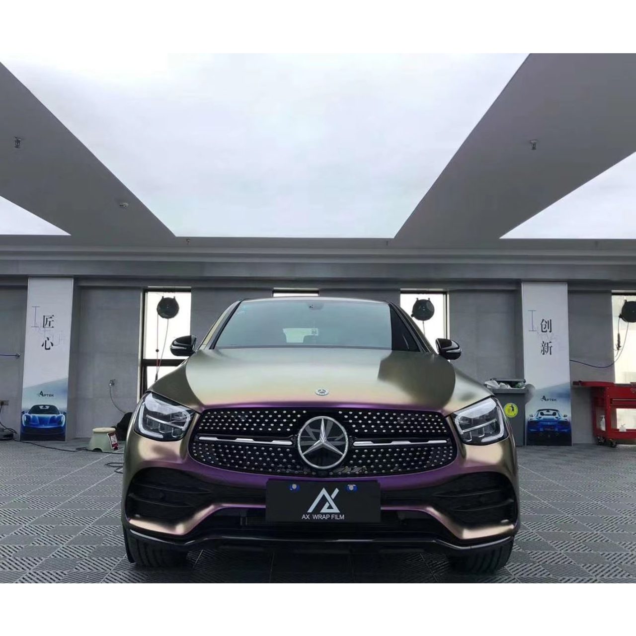 AX WRAP FILM DIAMOND DARK PURPLE - MÀU TÍM ĐẬM ÁNH KIM CƯƠNG - Hình 1