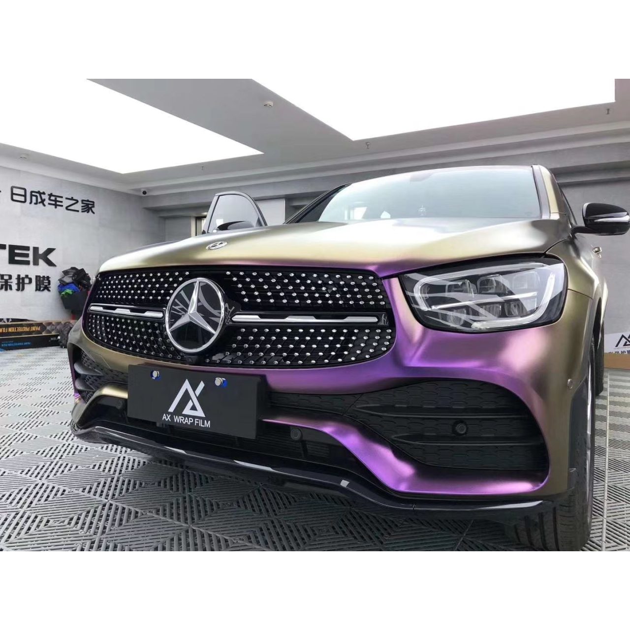AX WRAP FILM DIAMOND DARK PURPLE - MÀU TÍM ĐẬM ÁNH KIM CƯƠNG - Hình 2