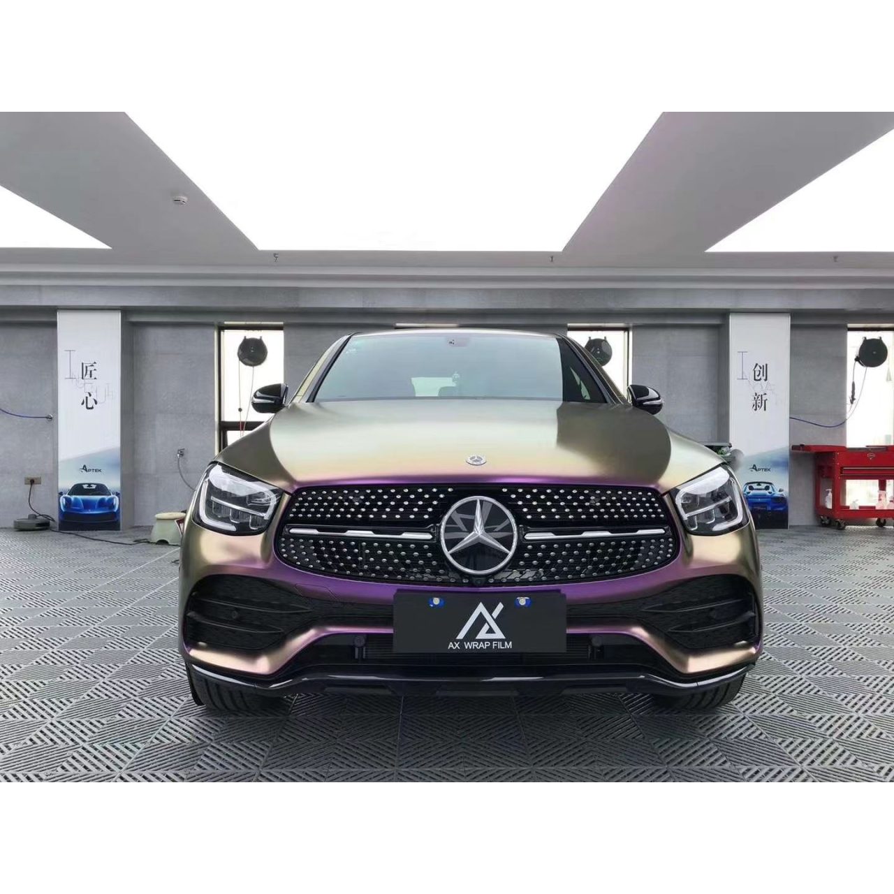 AX WRAP FILM DIAMOND DARK PURPLE - MÀU TÍM ĐẬM ÁNH KIM CƯƠNG - Hình 5