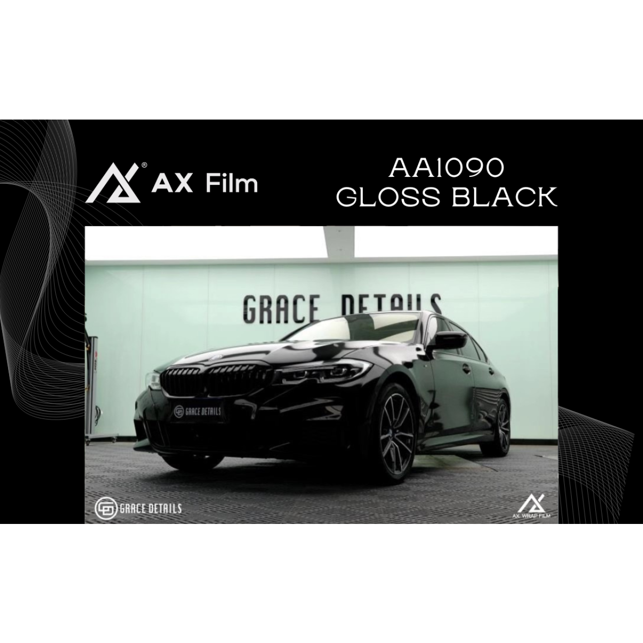 AX WRAP FILM GLOSS BLACK - ĐEN BÓNG BMW 325 - Hình 1