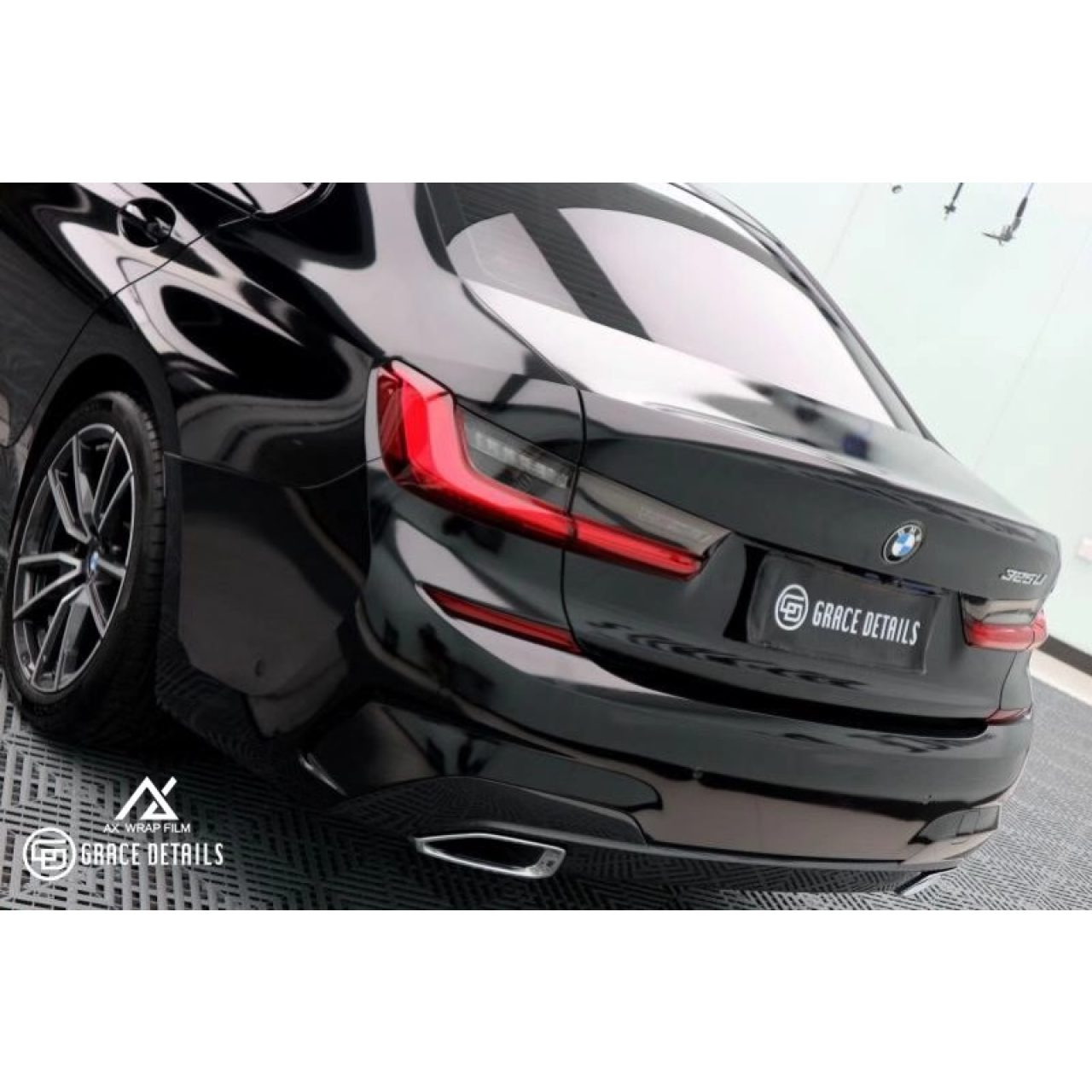 AX WRAP FILM GLOSS BLACK - ĐEN BÓNG BMW 325 - Hình 5