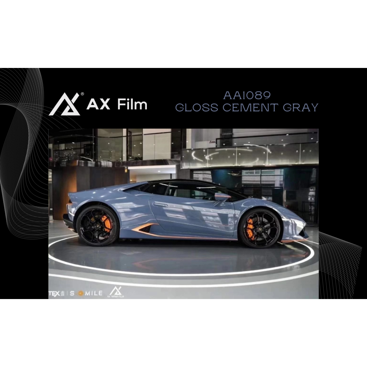 AX WRAP FILM GLOSS CEMENT GRAY – XÁM XI MĂNG BÓNG LAMBORGHINI - Hình 1