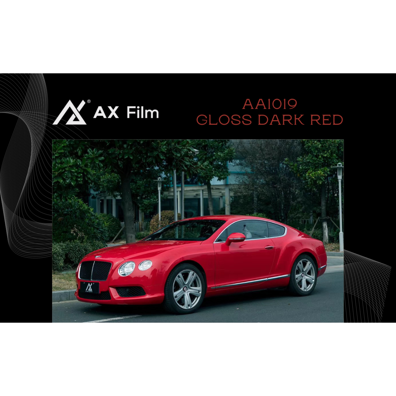 AX WRAP FILM GLOSS DARK RED - MÀU ĐỎ BÓNG BENTLEY - Hình 1