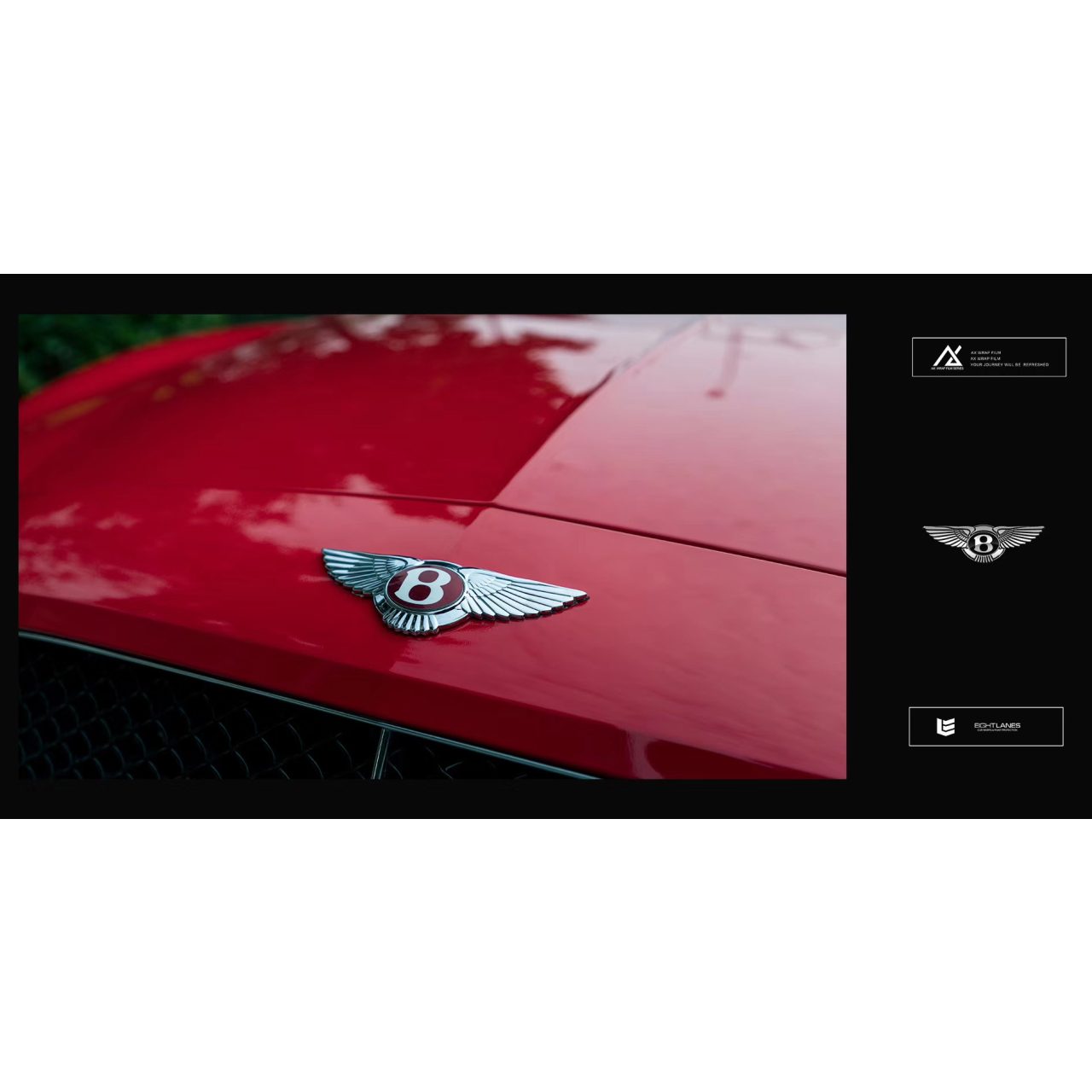 AX WRAP FILM GLOSS DARK RED - MÀU ĐỎ BÓNG BENTLEY - Hình 3