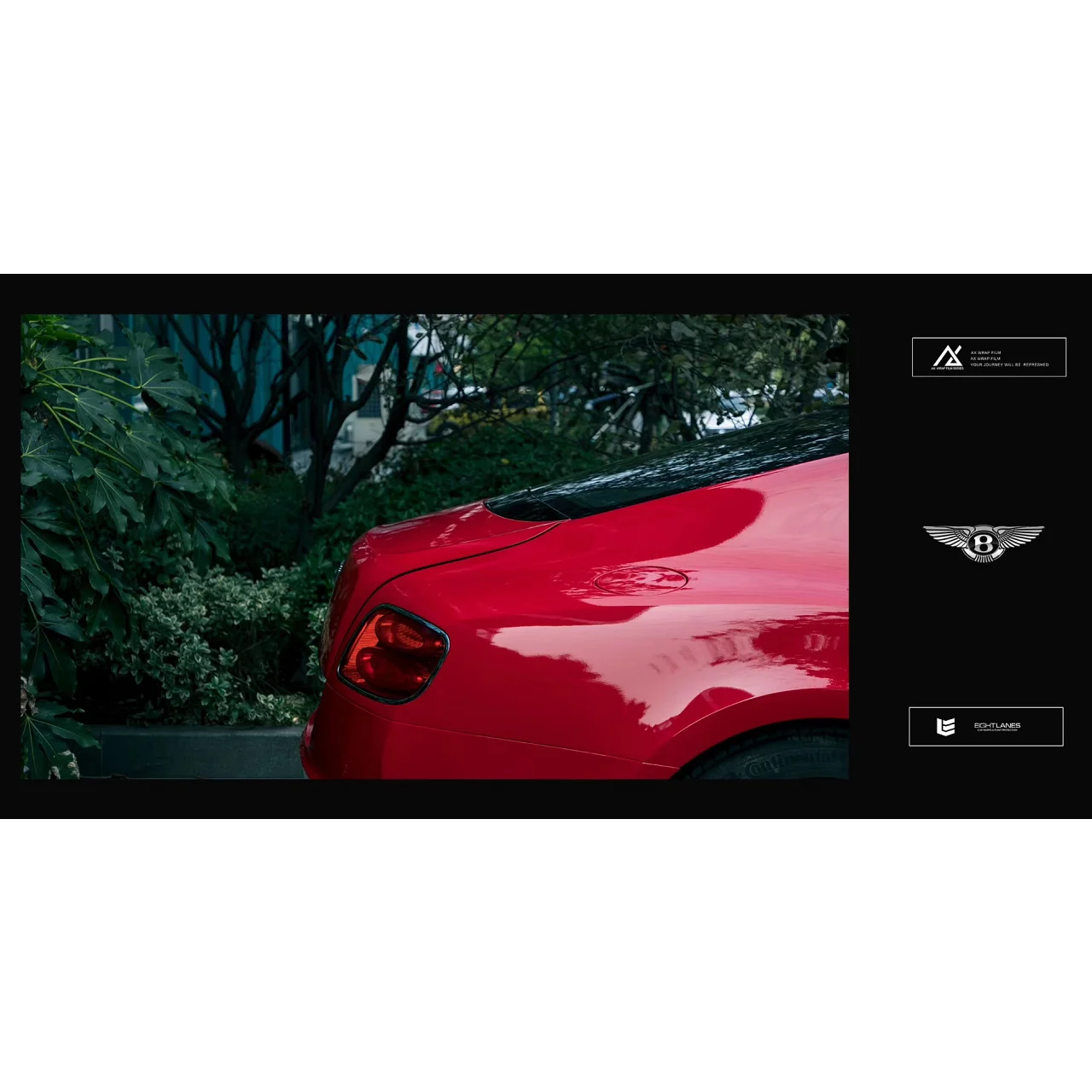 AX WRAP FILM GLOSS DARK RED - MÀU ĐỎ BÓNG BENTLEY - Hình 5