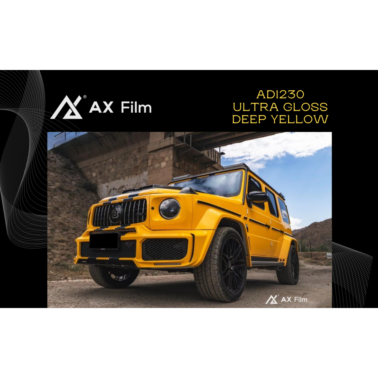 AX WRAP FILM GLOSS DEEP YELLOW – MÀU VÀNG ĐẬM BÓNG MERCEDES BENZ G63 - Hình 1