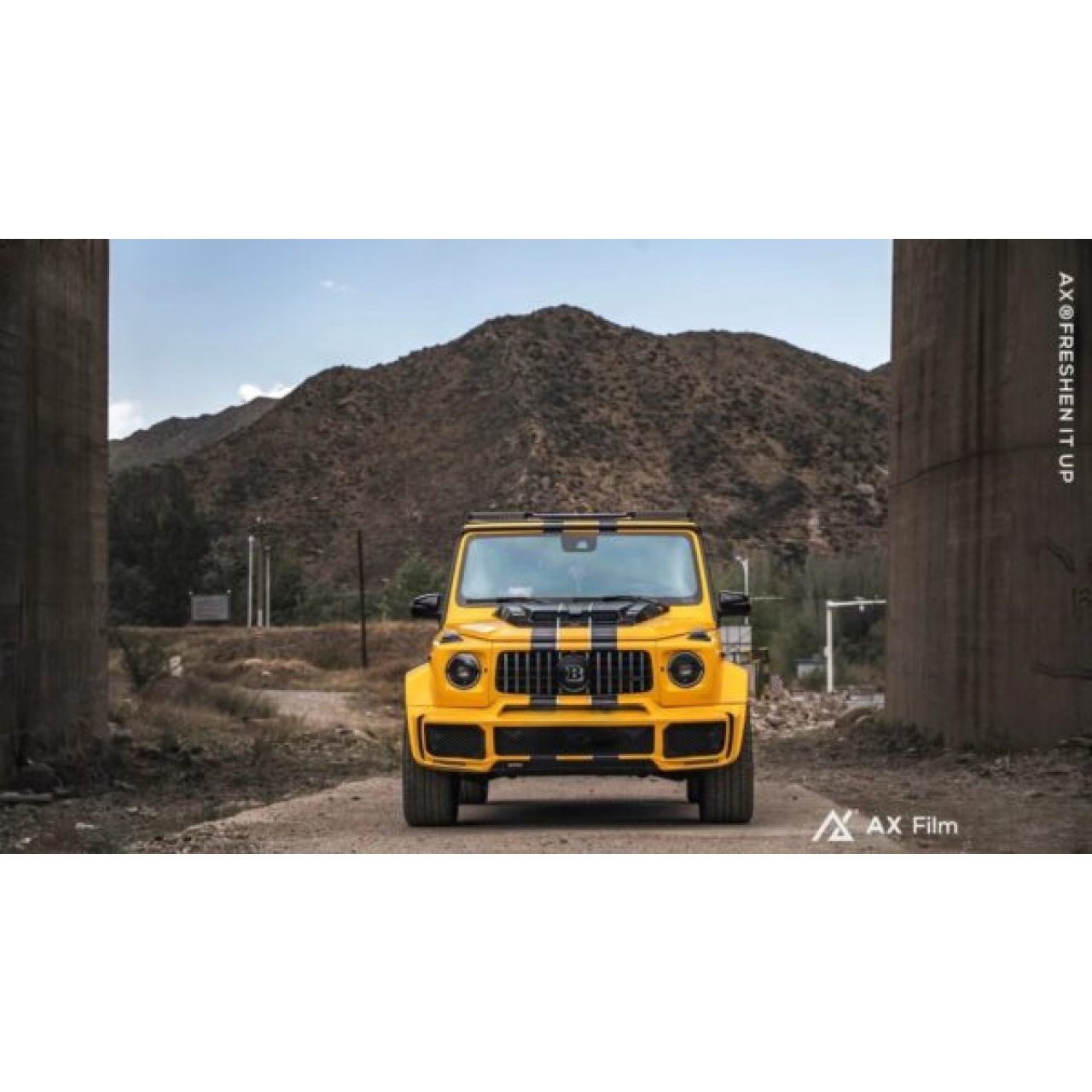 AX WRAP FILM GLOSS DEEP YELLOW – MÀU VÀNG ĐẬM BÓNG MERCEDES BENZ G63 - Hình 3