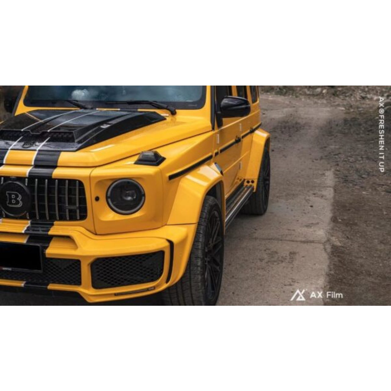 AX WRAP FILM GLOSS DEEP YELLOW – MÀU VÀNG ĐẬM BÓNG MERCEDES BENZ G63 - Hình 5