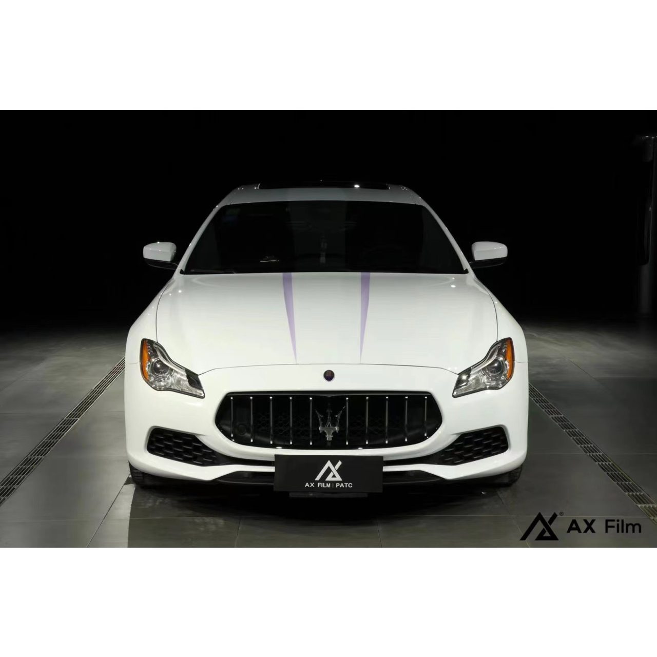 AX WRAP FILM GLOSS PIANO WHITE - TRẮNG PIANO BÓNG MASERATI QUATTROPORTE - Hình 2