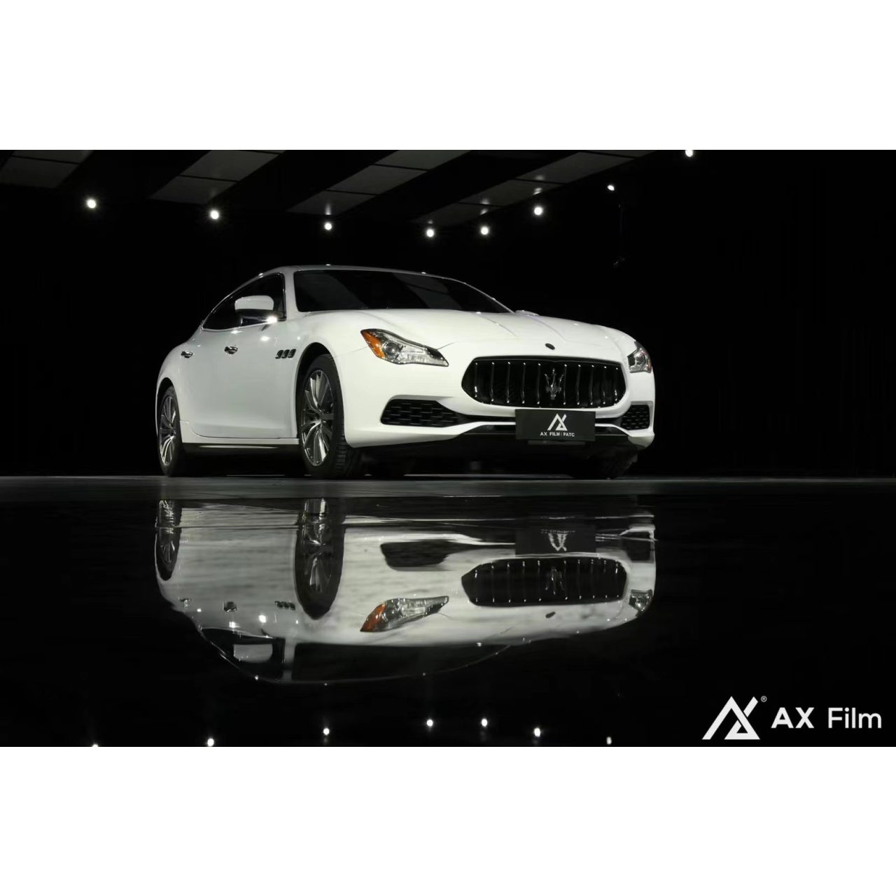 AX WRAP FILM GLOSS PIANO WHITE - TRẮNG PIANO BÓNG MASERATI QUATTROPORTE - Hình 4