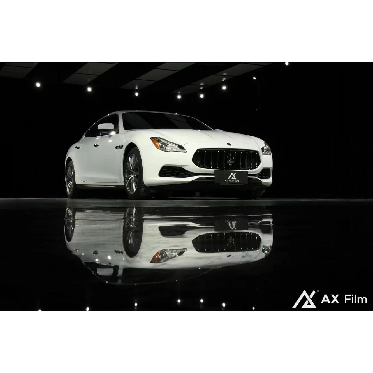 AX WRAP FILM GLOSS PIANO WHITE - TRẮNG PIANO BÓNG MASERATI QUATTROPORTE - Hình 4