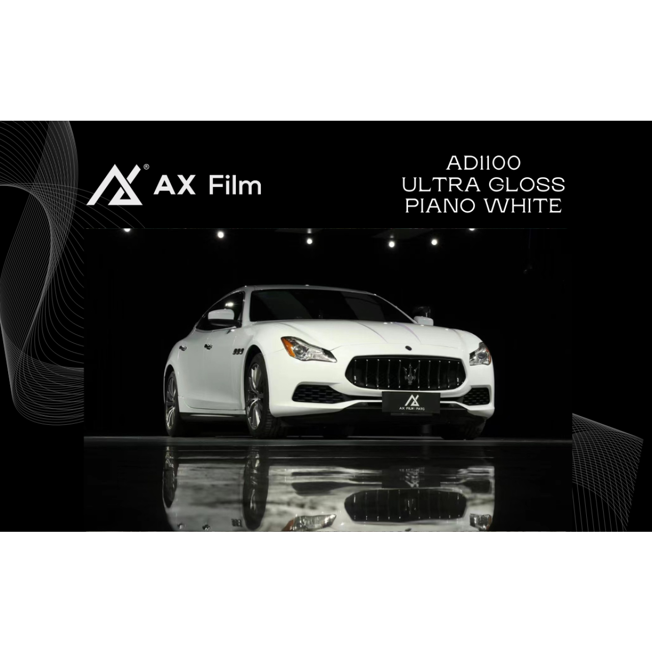 AX WRAP FILM GLOSS PIANO WHITE - TRẮNG PIANO BÓNG MASERATI QUATTROPORTE - Hình 1