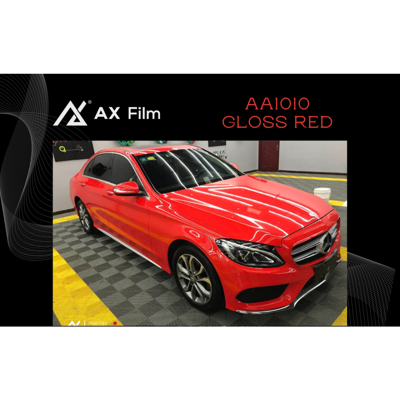 AX WRAP FILM GLOSS RED - ĐỎ BÓNG - MERCEDES BENZ C - Hình 1