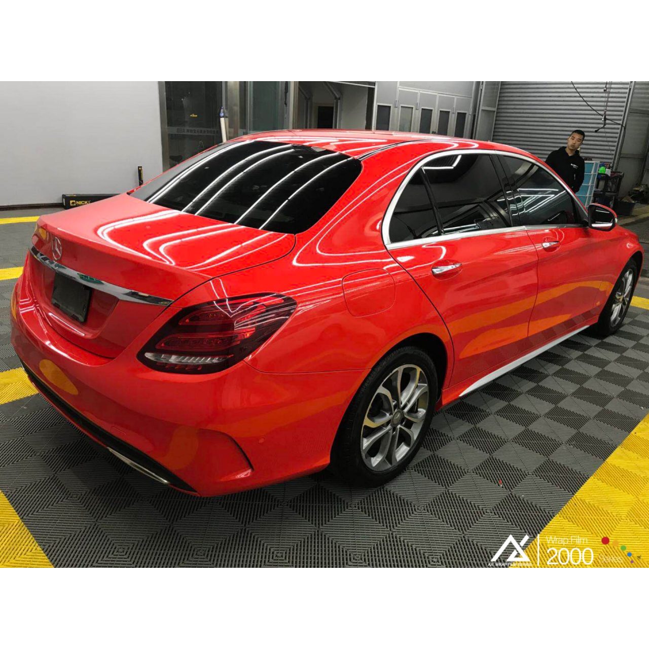 AX WRAP FILM GLOSS RED - ĐỎ BÓNG - MERCEDES BENZ C - Hình 3