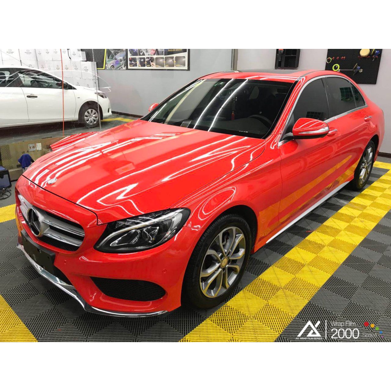 AX WRAP FILM GLOSS RED - ĐỎ BÓNG - MERCEDES BENZ C - Hình 4