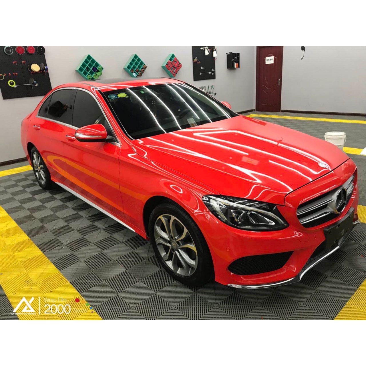 AX WRAP FILM GLOSS RED - ĐỎ BÓNG - MERCEDES BENZ C - Hình 5