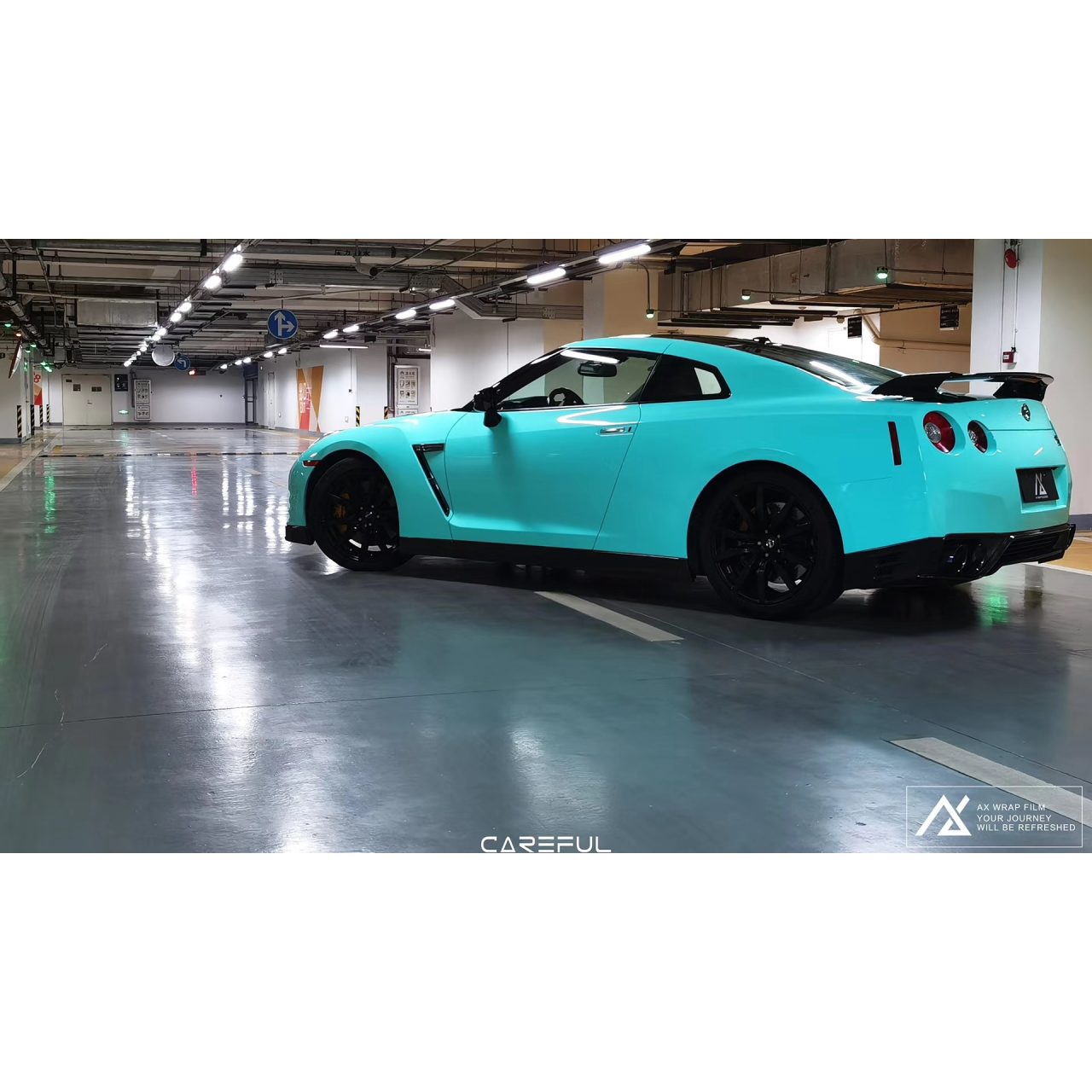 AX WRAP FILM GLOSS TIFFANY BLUE – XANH TIFFANY BÓNG NISSAN GTR - Hình 3