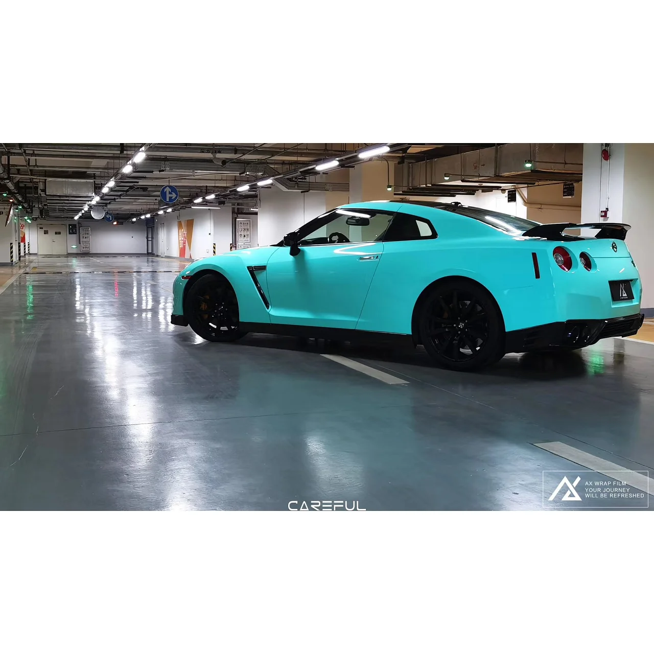 AX WRAP FILM GLOSS TIFFANY BLUE – XANH TIFFANY BÓNG NISSAN GTR - Hình 3