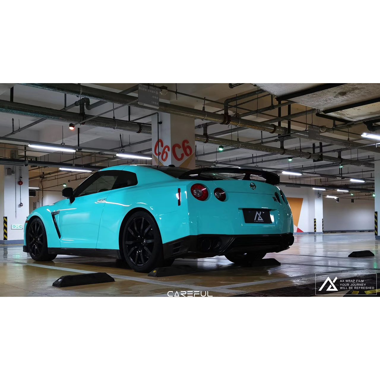 AX WRAP FILM GLOSS TIFFANY BLUE – XANH TIFFANY BÓNG NISSAN GTR - Hình 4